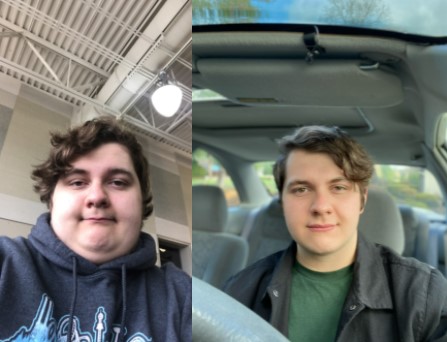 Figure 2. Picture of myself in November 2019 and December 2021. After the process of finding myself without worrying about others.